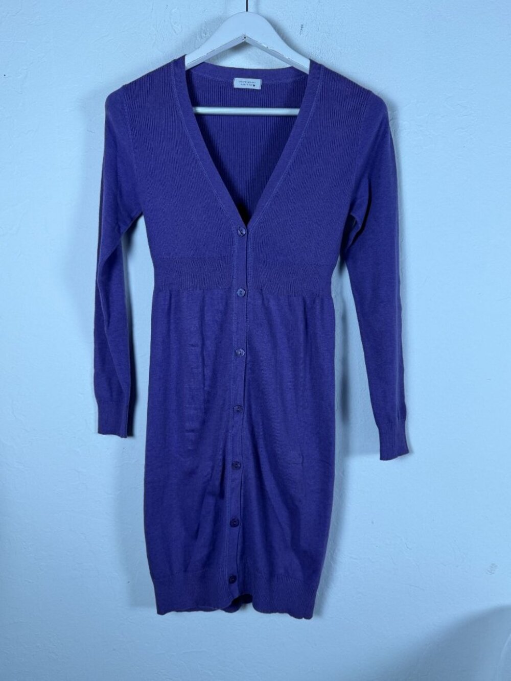 Intimissimi Easywear Women's Purple Knit Button-Front Cardigan Dress Small